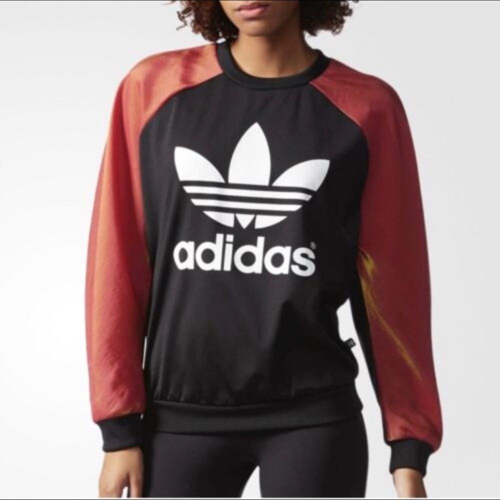 Adidas Originals Rita Ora Space Shifter Iridescent Holographic Crew Neck Top S